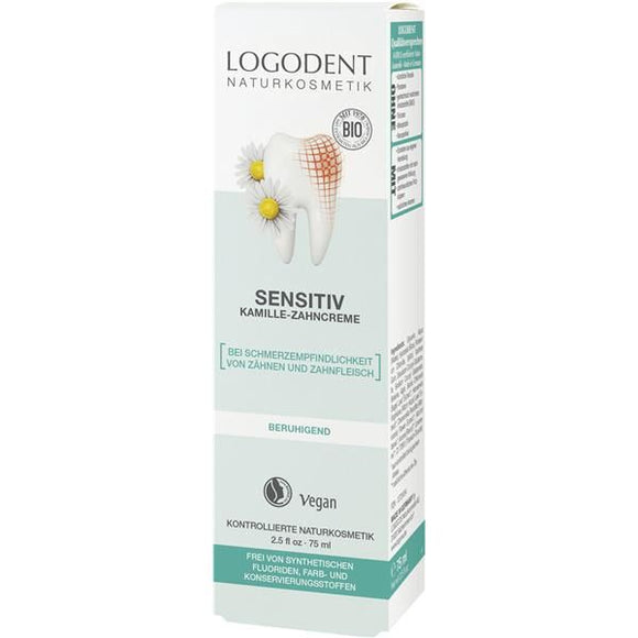 Pasta de Dentes Sensitive Camomila 75ml - Logona - Crisdietética