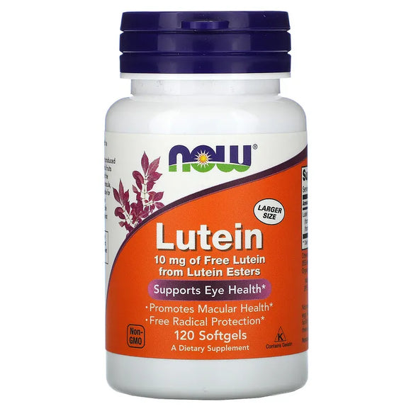 Lutein 10mg 120 cápsulas - Now - Crisdietética