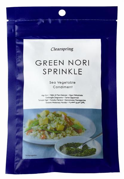 Alga Marinha Nori Verde em Flocos 20g - ClearSpring - Crisdietética