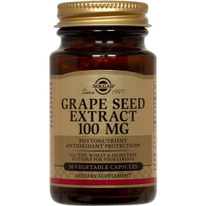 Extrato de Grainha de Uva 100mg 30 Cápsulas Vegetais - Solgar - Crisdietética