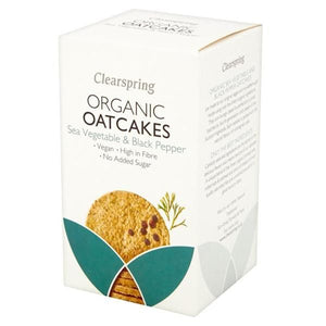 Crackers de Aveia com Algas e Pimenta Biológico - ClearSpring - Crisdietética