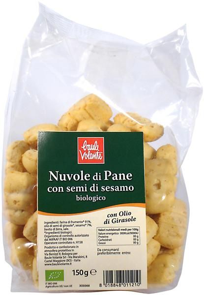 Mini Tostas Sésamo e Girassol 150g - Baule Volante - Crisdietética