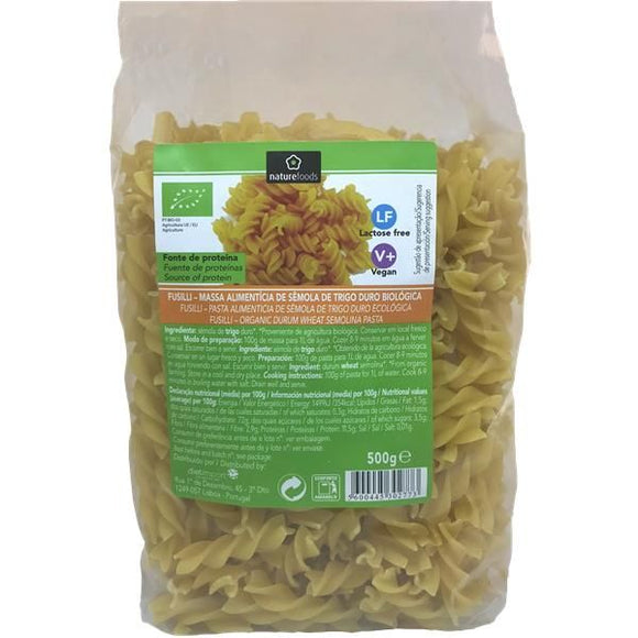 Fusilli de Trigo Biológico 500g - Naturefoods - Crisdietética