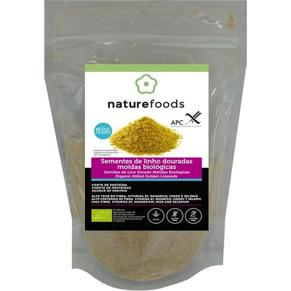 Sementes de Linho Douradas Moídas 250g - Naturefoods - Crisdietética