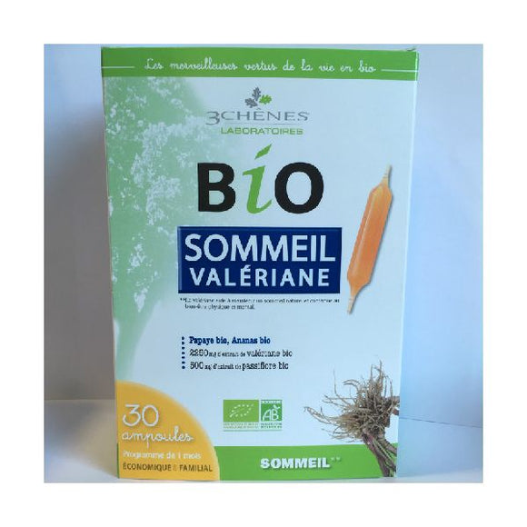 Sommeil Valeriana Bio 30 Ampolas - 3 Chenes - Crisdietética