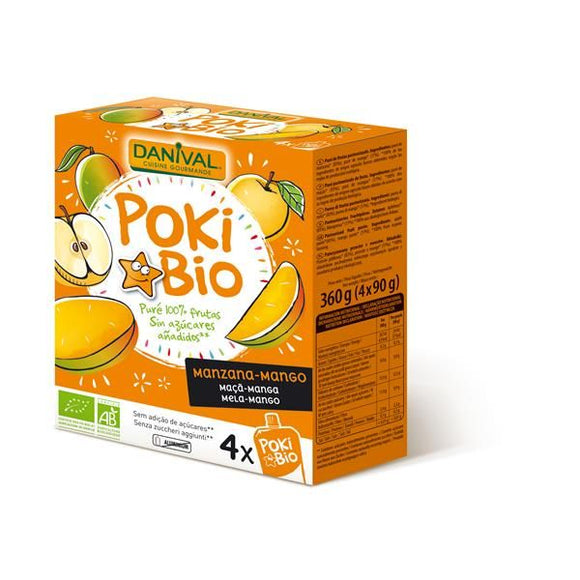 Poki Biológico com Maça e Manga 360g - Danival - Crisdietética