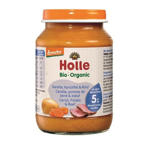 Puré de Cenoura com Batata e Carne de Vaca 5M 190g - Holle - Crisdietética