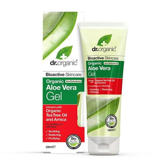 Gel de Aloé Vera com Melaleuca e Arnica 200ml - Dr.Organic - Crisdietética