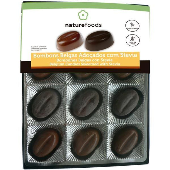 Bombons Praliné Stevia Biológico 115g - Naturefoods - Crisdietética