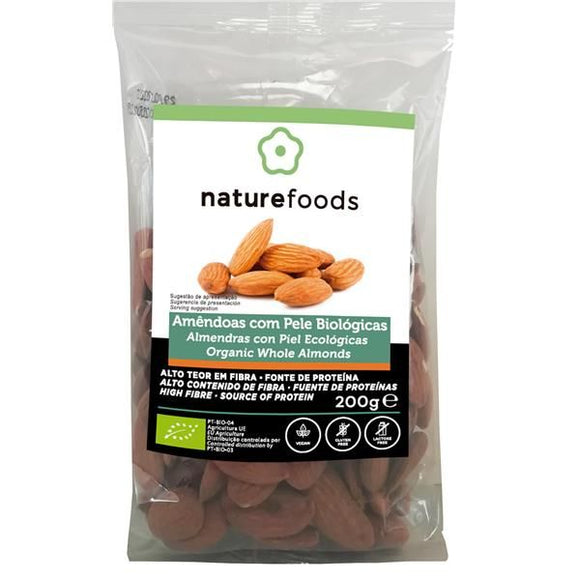 Amêndoa com Pele Biológico 200g - Naturefoods - Crisdietética