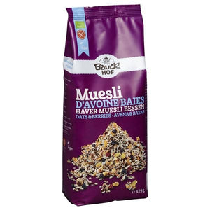 Muesli de Aveia e Frutos Vermelhos 425g - Bauck Hof - Crisdietética