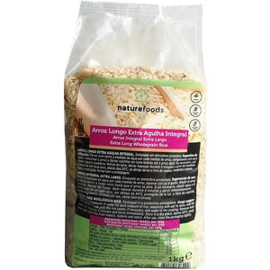 Arroz Extra Longo Agulha Integral 1kg - Naturefoods - Crisdietética