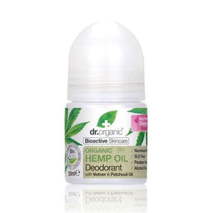 Desodorizante Óleo de Cânhamo 50ml - Dr.Organic - Crisdietética