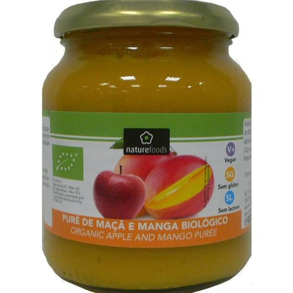 Puré de Maça e Manga Biológico 350g - Naturefoods - Crisdietética