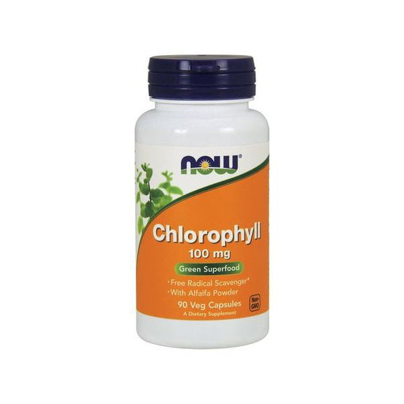 Clorofila 100mg 90 cápsulas vegetais - Now - Crisdietética