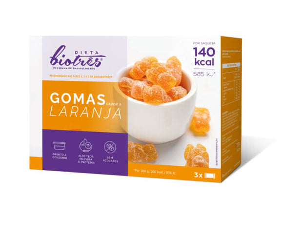 Gomas de Laranja 3 Saquetas- Biotrês - Crisdietética