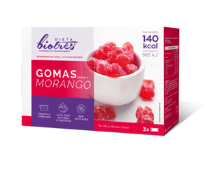 Gomas de Morango 3 Saquetas- Biotrês - Crisdietética