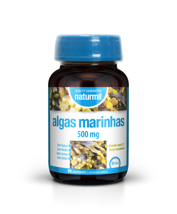 Algas Marinhas 500mg 90 Comprimidos - Naturmil - Crisdietética