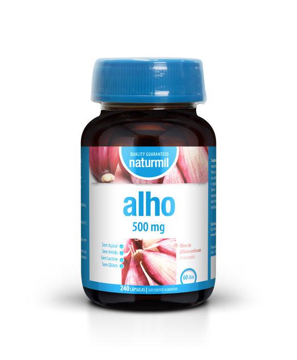 Alho 500mg 240 Cápsulas - Naturmil - Crisdietética