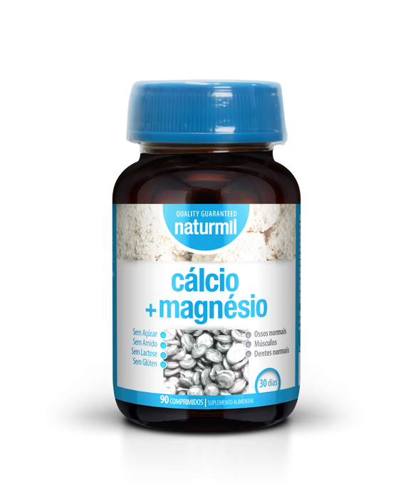 Cálcio + Magnésio 500mg 90 Comprimidos - Naturmil - Crisdietética