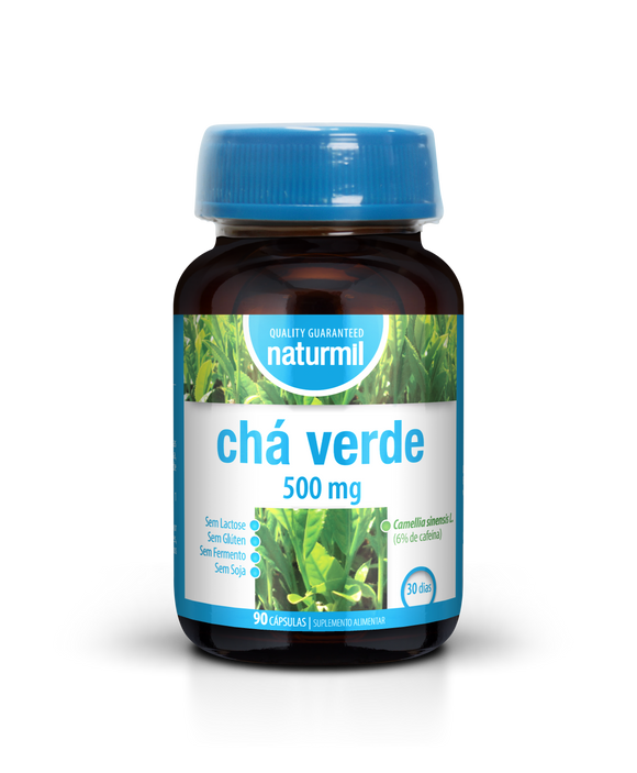 Chá Verde 500mg 90 Cápsulas - Naturmil - Crisdietética