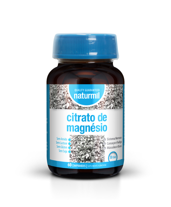 Citrato de Magnésio 200mg 60 Comprimidos - Naturmil - Crisdietética