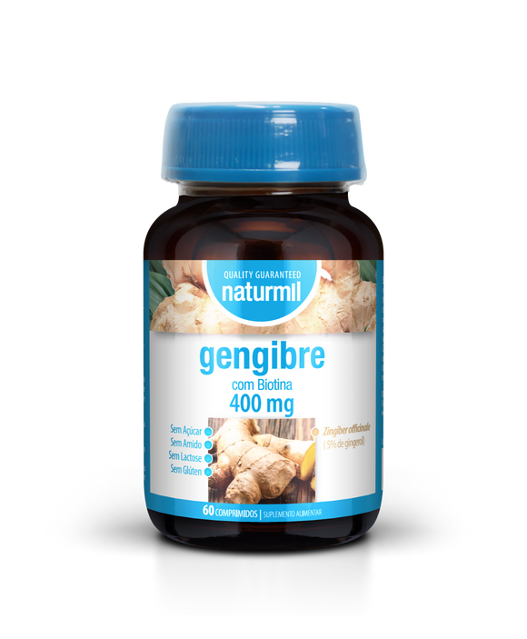 Gengibre 400mg 60 Comprimidos - Naturmil - Crisdietética