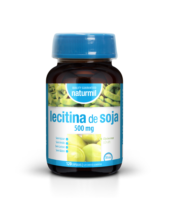 Lecitina Soja 500mg 120 Cápsulas - Naturmil - Crisdietética