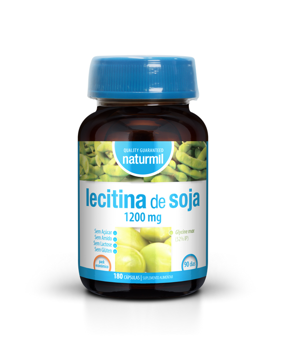 Lecitina de Soja 1200mg 180 Cápsulas - Naturmil - Crisdietética