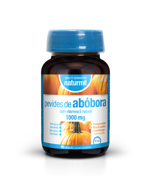 Pevides de Abóbora 1000mg 90 cápsulas - Naturmil - Crisdietética