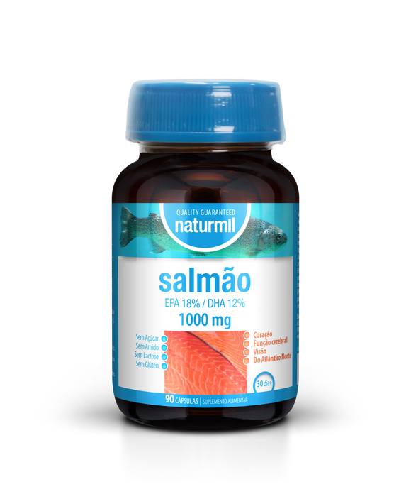 Salmão 1000mg 90 Cápsulas - Naturmil - Crisdietética