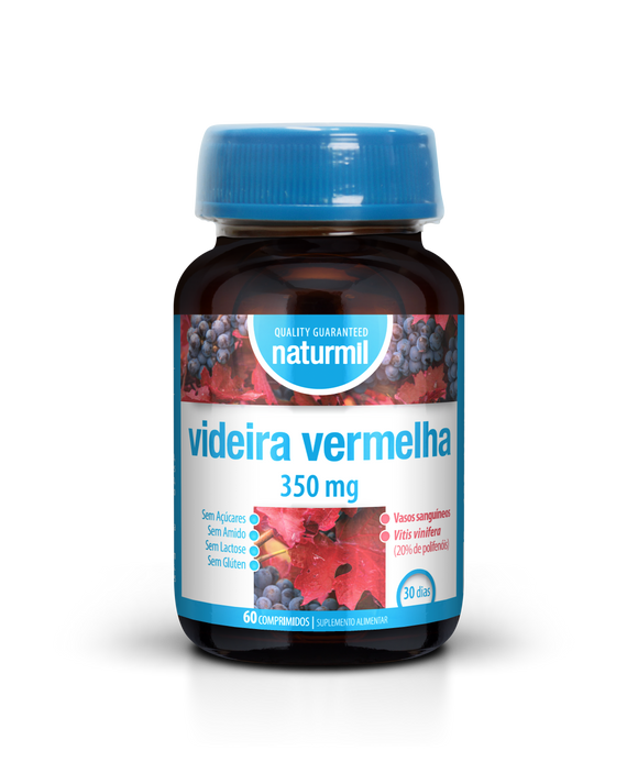 Videira Vermelha 350mg 60 Comprimidos - Naturmil - Crisdietética