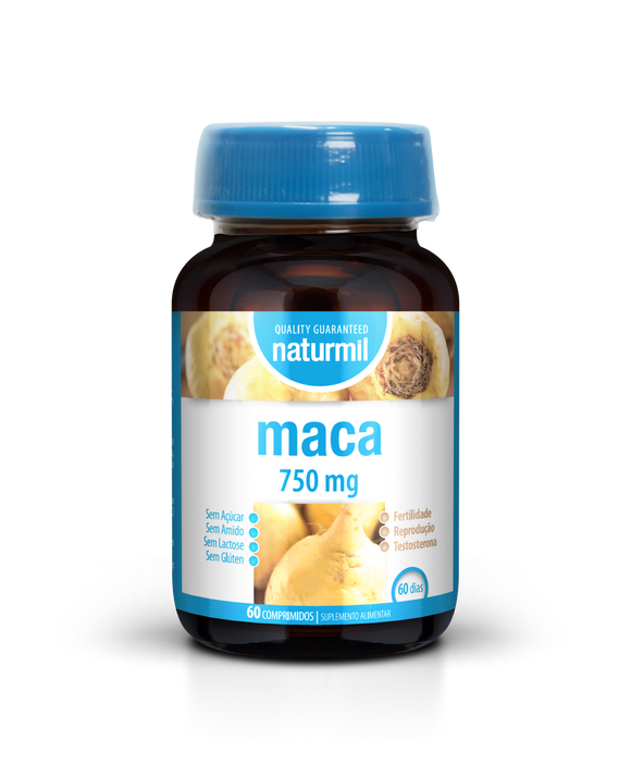 Maca 750mg 60 Comprimidos - Naturmil - Crisdietética