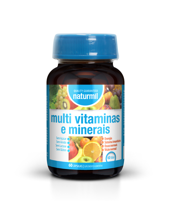 Multivitaminas & Minerais 60 Cápsulas - Naturmil - Crisdietética