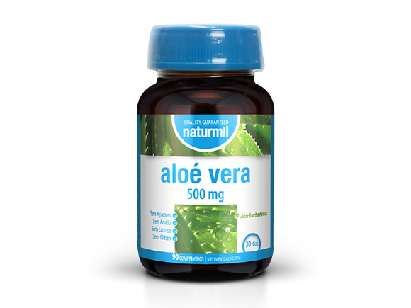 Aloé Vera 500mg 90 Comprimidos - Naturmil - Crisdietética