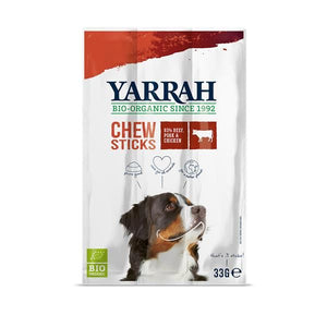 Sticks de Vaca; Porco e Frango Biológico 33g - Yarrah - Crisdietética