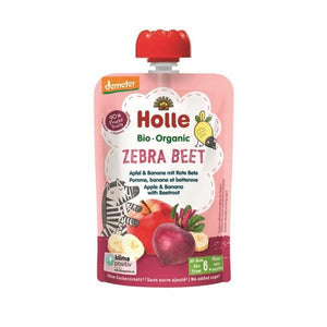 Puré de Frutos Zebra Beet Biológico 6M 100g- Holle - Crisdietética