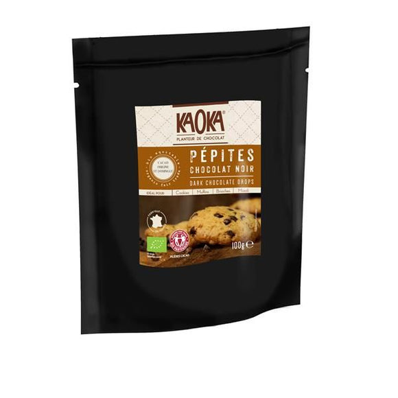 Chocolate Preto Pepitas 50% Cacau Biológico 100g - Kaoka - Crisdietética