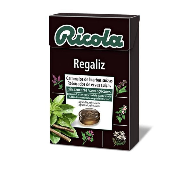 Rebuçados de Ervas Suíças Sabor Alcaçuz 50g - Ricola - Crisdietética