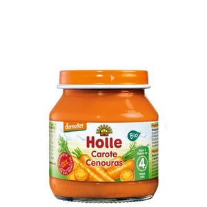 Puré de Cenoura 4M Biológico 125g - Holle - Crisdietética