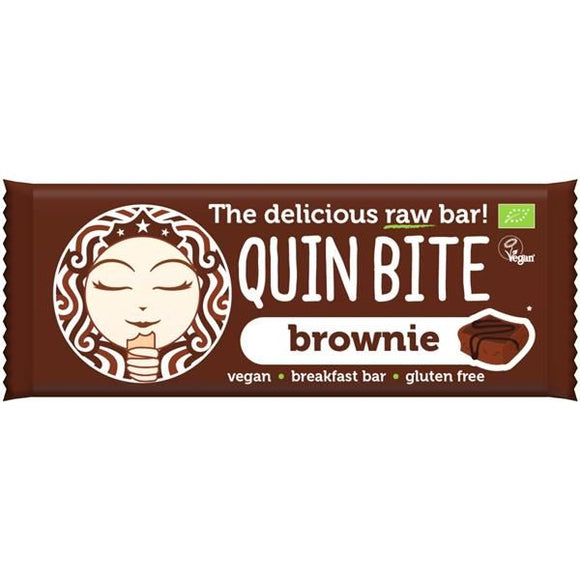 Barra de Brownie Biológico 30g - Quin Bite - Crisdietética