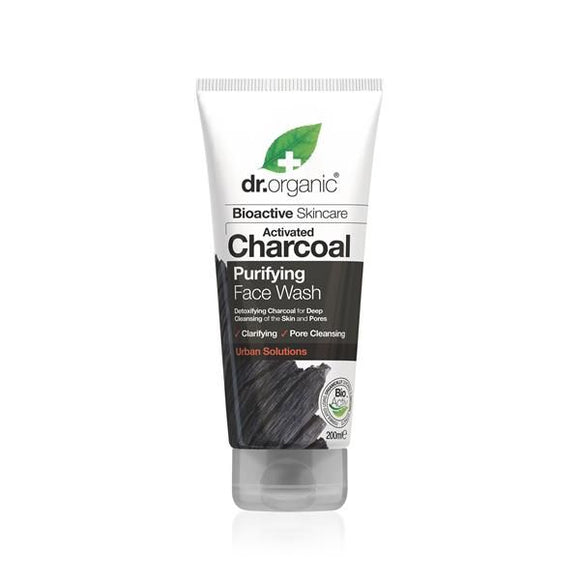 Gel Limpeza Facial de Carvão Vegetal Ativado 200ml - Dr.Organic - Crisdietética