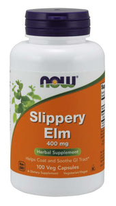 NOW Slippery ELM 400mg 100 Cápsulas - Crisdietética