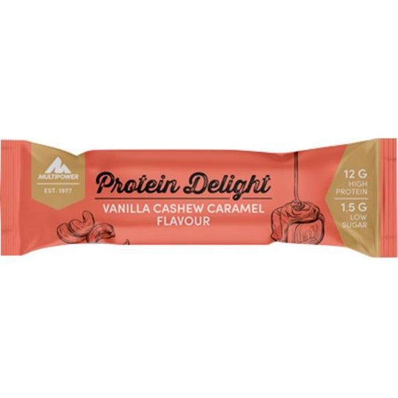 Barra Protein Delight Caju Baunilha Caramelo 35g - MultiPower - Crisdietética
