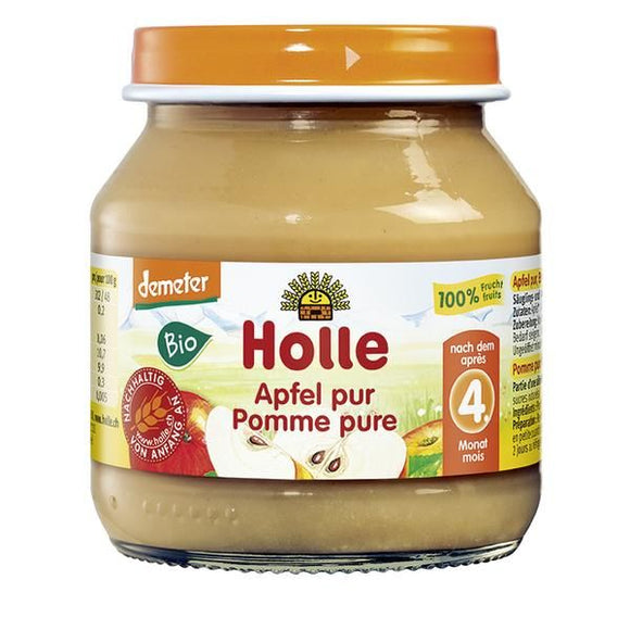 Puré de Maça Biológico 4M 125g - Holle - Crisdietética