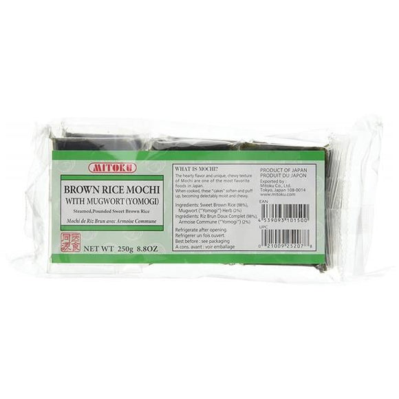 Mochi Arroz Integral Yomogi 250g - Mitoku - Crisdietética