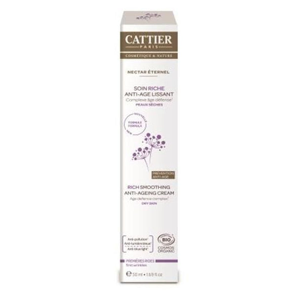 Creme de Rosto Primeiras Rugas para Pele Seca 50ml - Cattier - Crisdietética