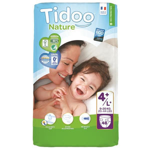 Fraldas Ecológicas Tam 4L+ 9-20kg - Tidoo - Crisdietética