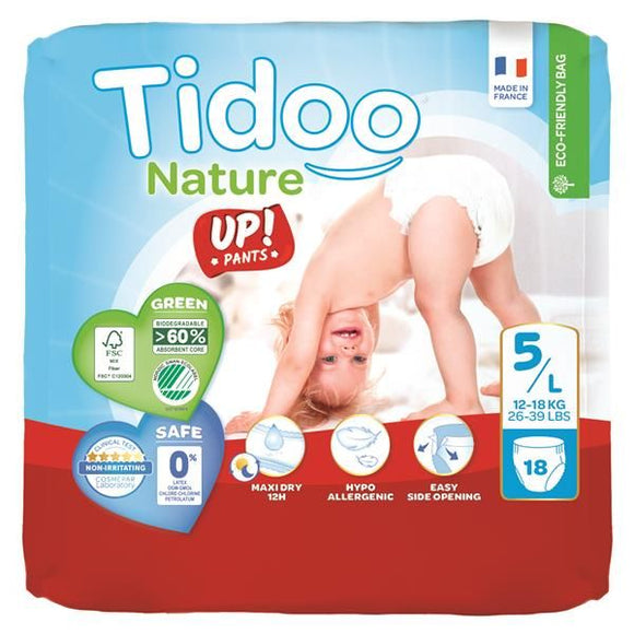 Fraldas Ecológicas de Treino Tam 5L 12-18kg - Tidoo - Crisdietética