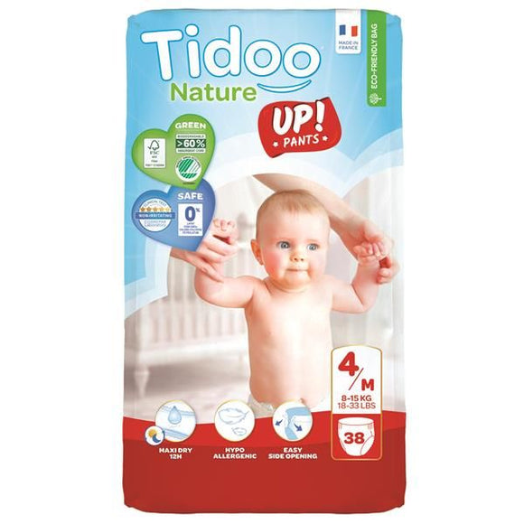 Fraldas Ecológicas de Treino Tam 4M 8-15kg - Tidoo - Crisdietética